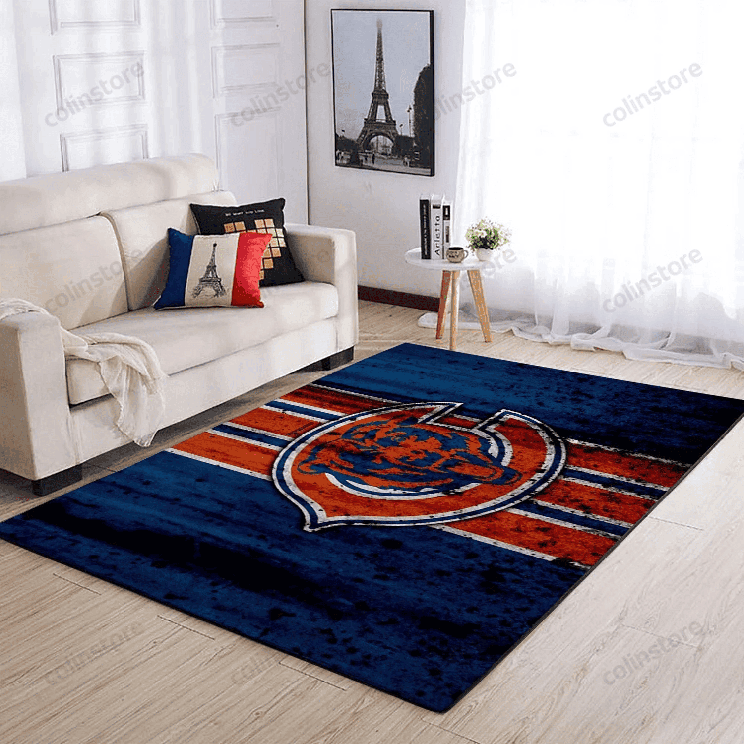 Chicago Bears Rectangle Area Rug – Full Print Carpet For Living Room & Bedroom Home Decor