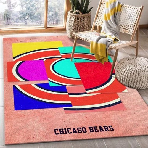 Chicago Bears Rug Bedroom Rug Us Gift Decor Living Room 3D Rectangle Area Rug – Full Print Carpet For Living Room & Bedroom Home Decor