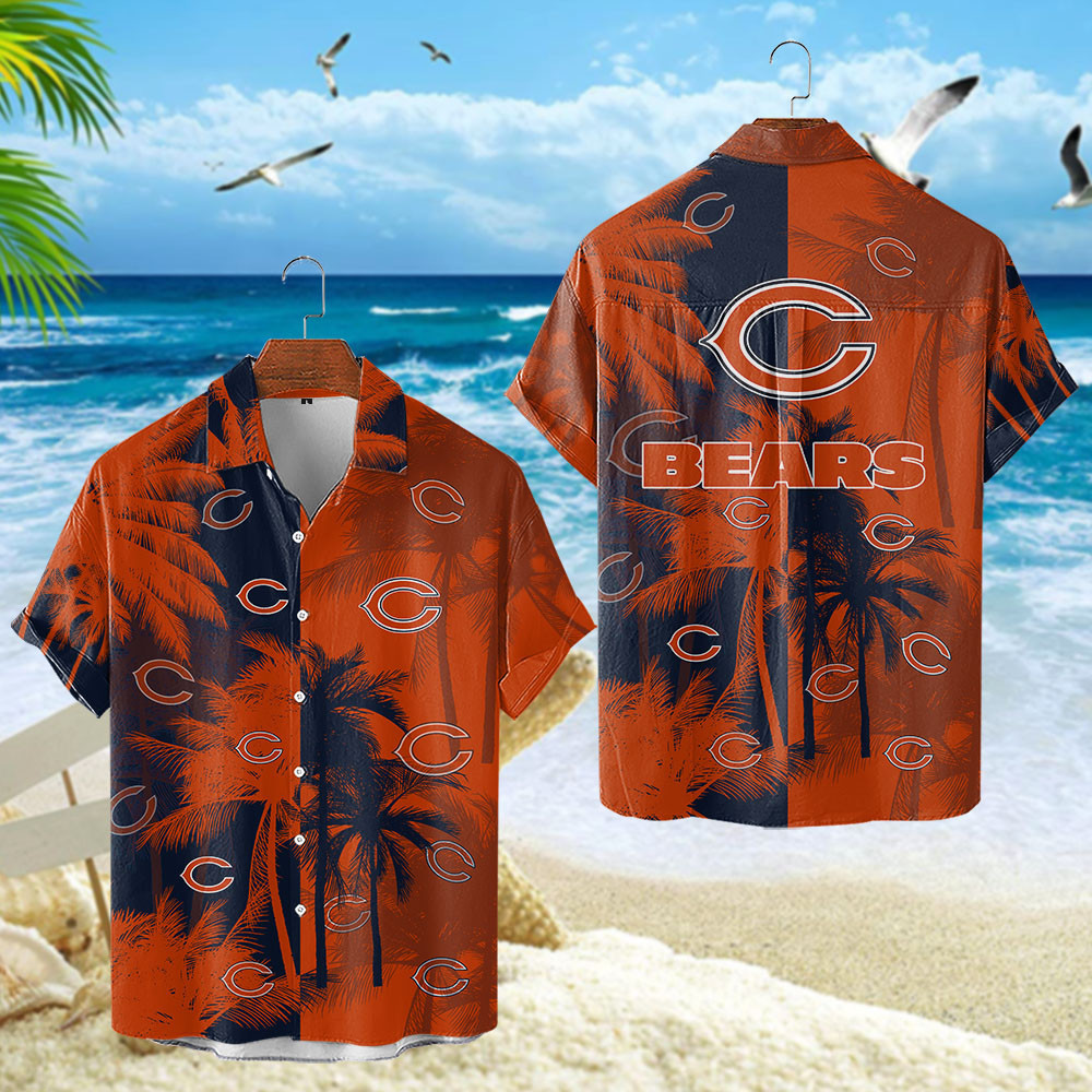 Chicago Bears Tropical Sunset Aloha Hawaiian Shirt for Men & Women