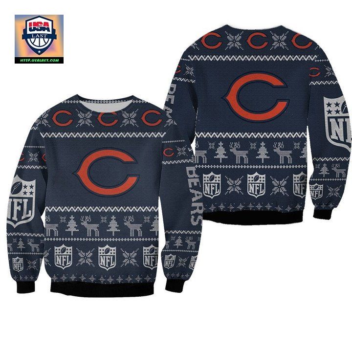 Chicago Bears Ugly Sweater Christmas 3D Sweater