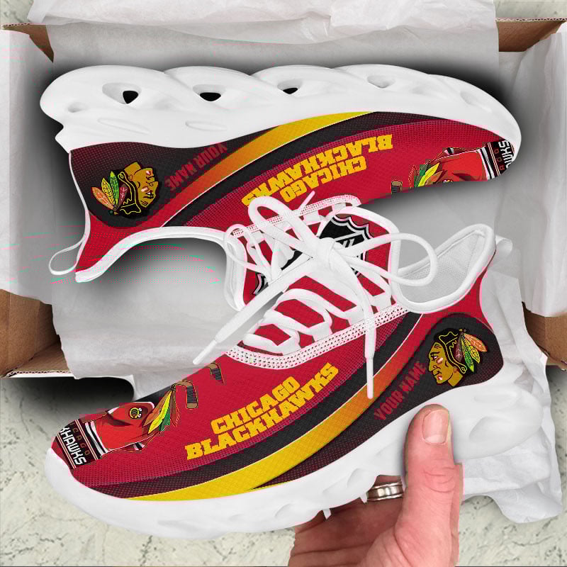Chicago Blackhawks Max Soul Shoes Sneakers for Men And Women – NBA Basketball Fan Shoes, Team Sneakers - Image 3