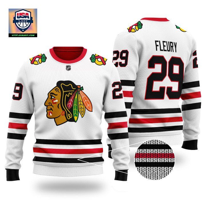 Chicago Blackhawks Nhl Marc-Andre Fleury 29 White Sweater