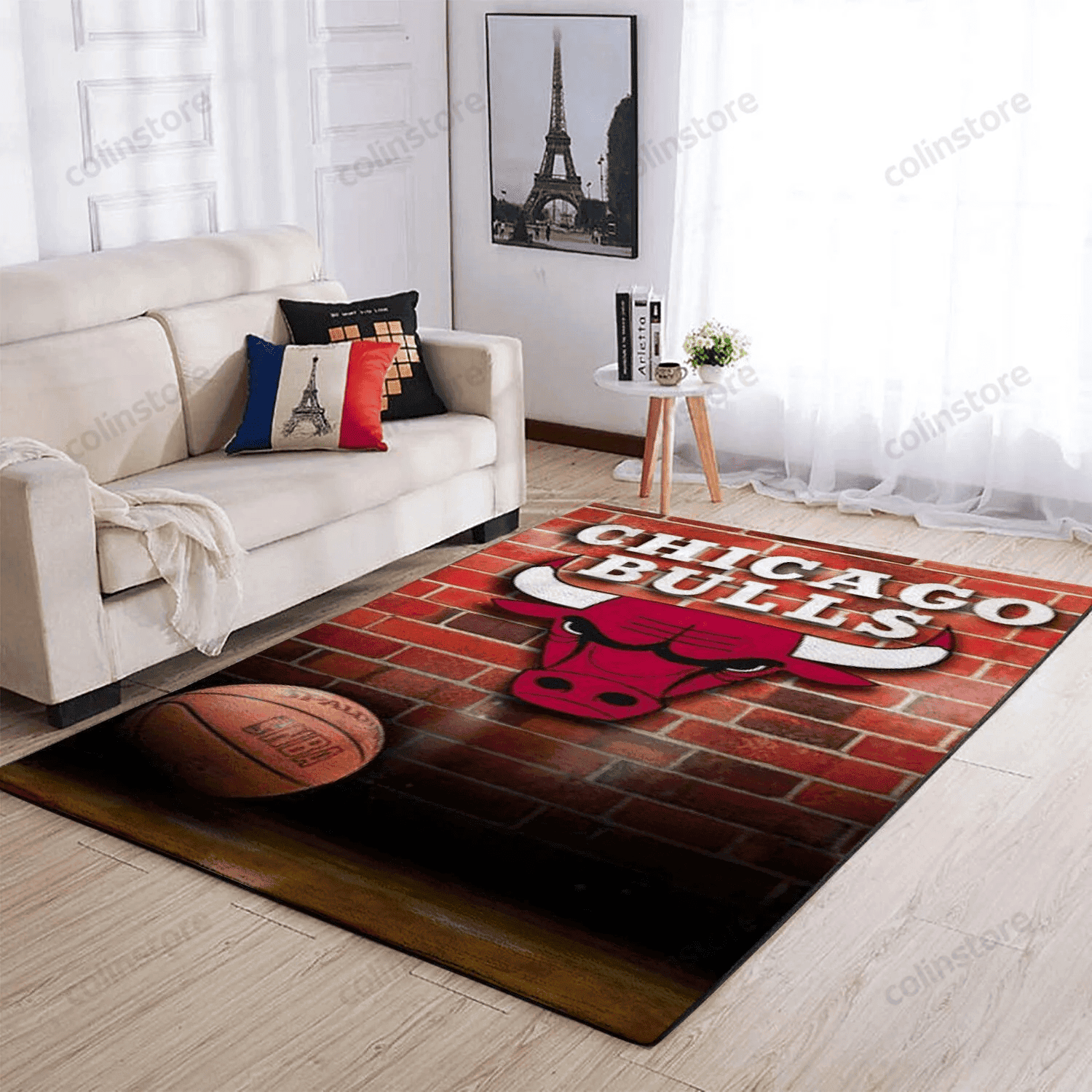Chicago Bulls 3D Rectangle Area Rug – Full Print Carpet For Living Room & Bedroom Home Decor