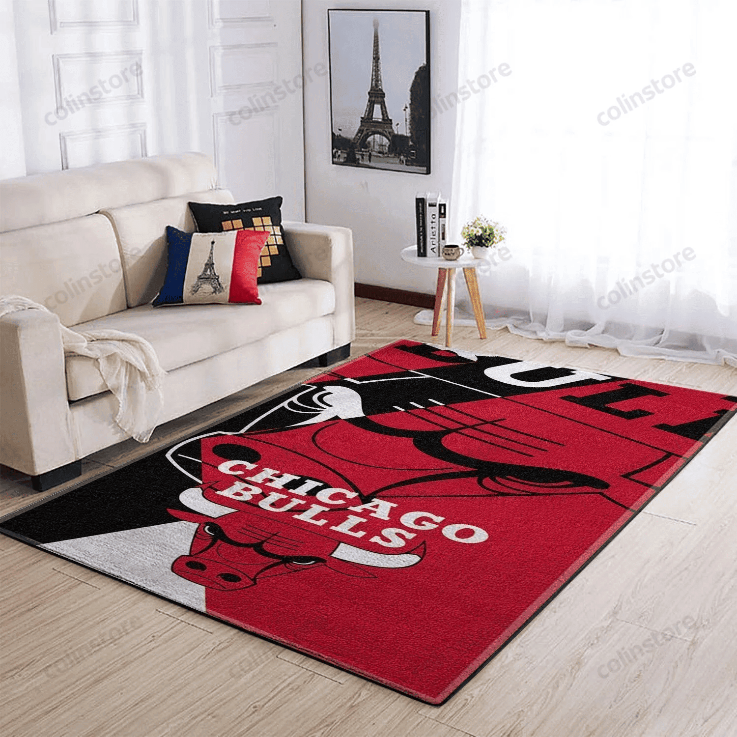 Chicago Bulls 3D Rectangle Area Rug – Full Print Carpet For Living Room & Bedroom Home Decor