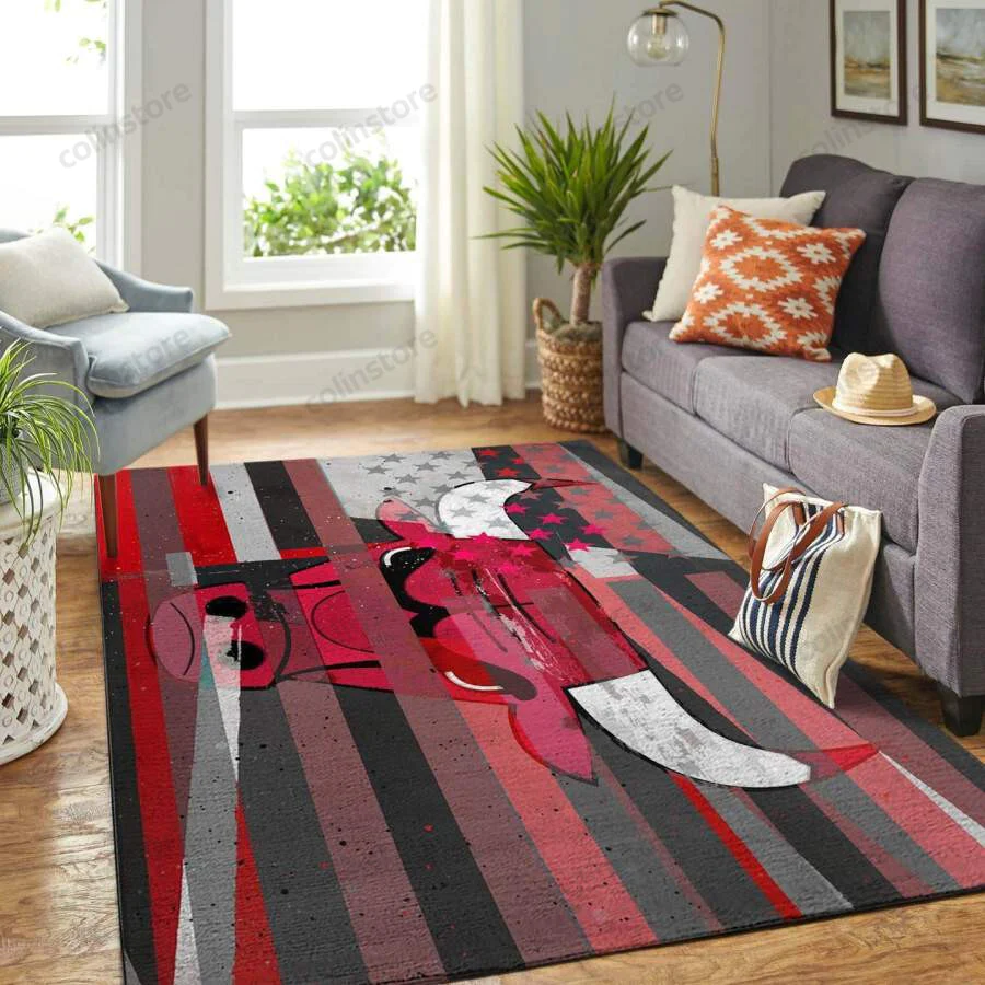 Chicago Bulls 3D Rectangle Area Rug – Full Print Carpet For Living Room & Bedroom Home Decor