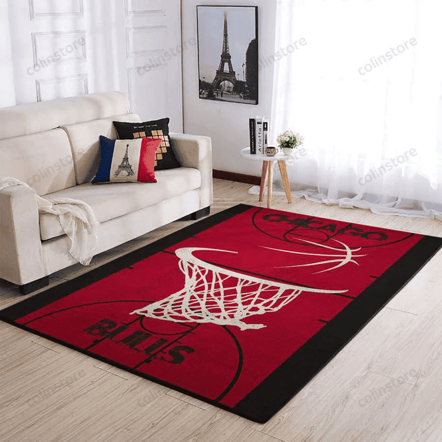 Chicago Bulls Score 3D Rectangle Area Rug – Full Print Carpet For Living Room & Bedroom Home Decor
