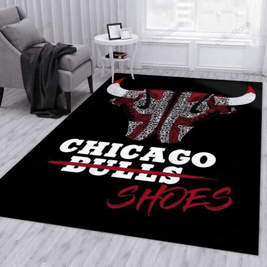 Chicago Bulls Shoes 3D Rectangle Area Rug – Full Print Carpet For Living Room & Bedroom Home Decor