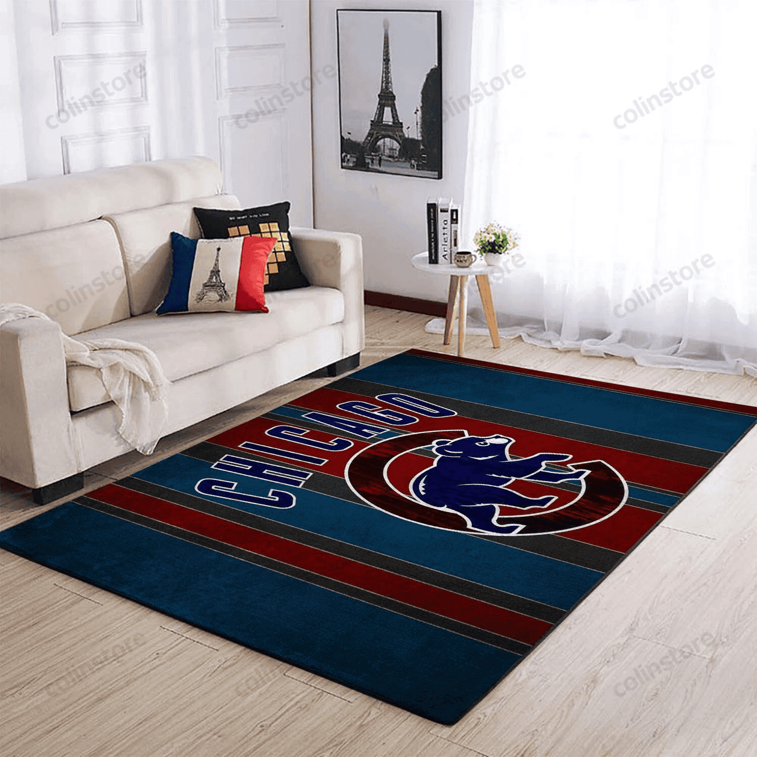 Chicago Cubs 3D Rectangle Area Rug – Full Print Carpet For Living Room & Bedroom Home Decor