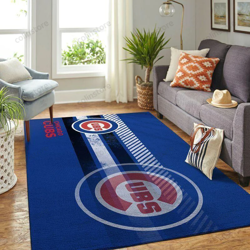 Chicago Cubs 3D Rectangle Area Rug – Full Print Carpet For Living Room & Bedroom Home Decor