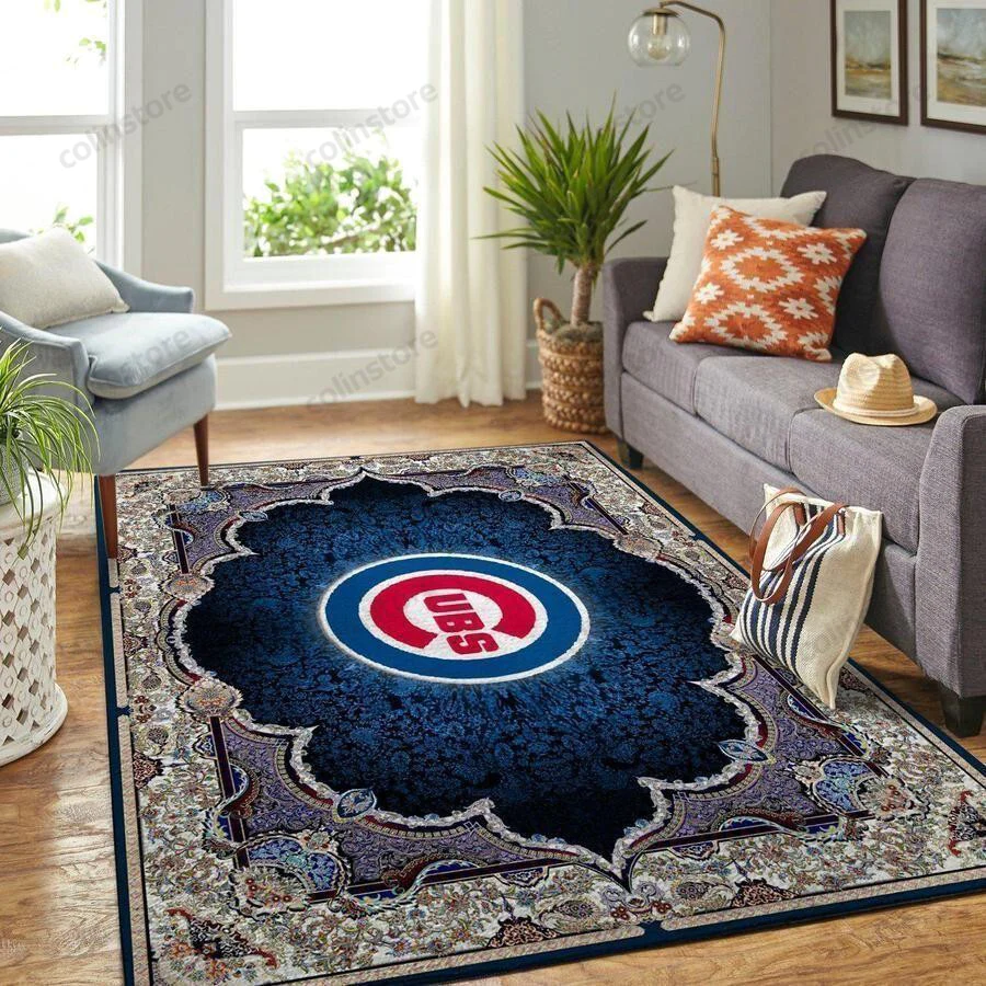 Chicago Cubs 3D Rectangle Area Rug – Full Print Carpet For Living Room & Bedroom Home Decor
