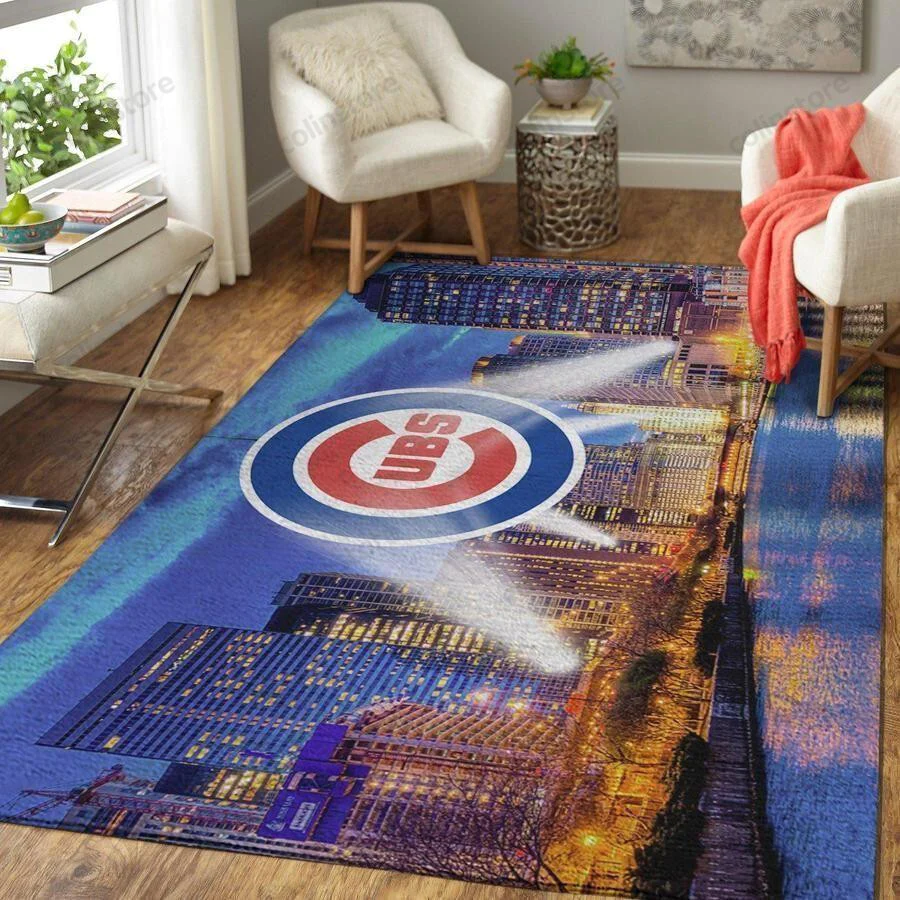 Chicago Cubs 3D Rectangle Area Rug – Full Print Carpet For Living Room & Bedroom Home Decor