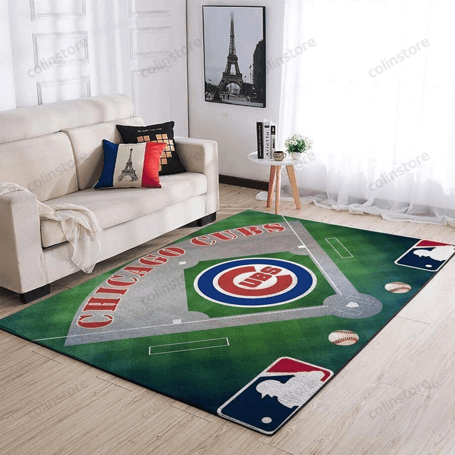 Chicago Cubs 3D Rectangle Area Rug – Full Print Carpet For Living Room & Bedroom Home Decor
