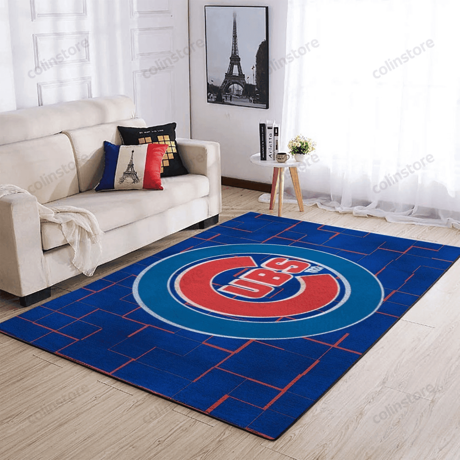 Chicago Cubs 3D Rectangle Area Rug – Full Print Carpet For Living Room & Bedroom Home Decor