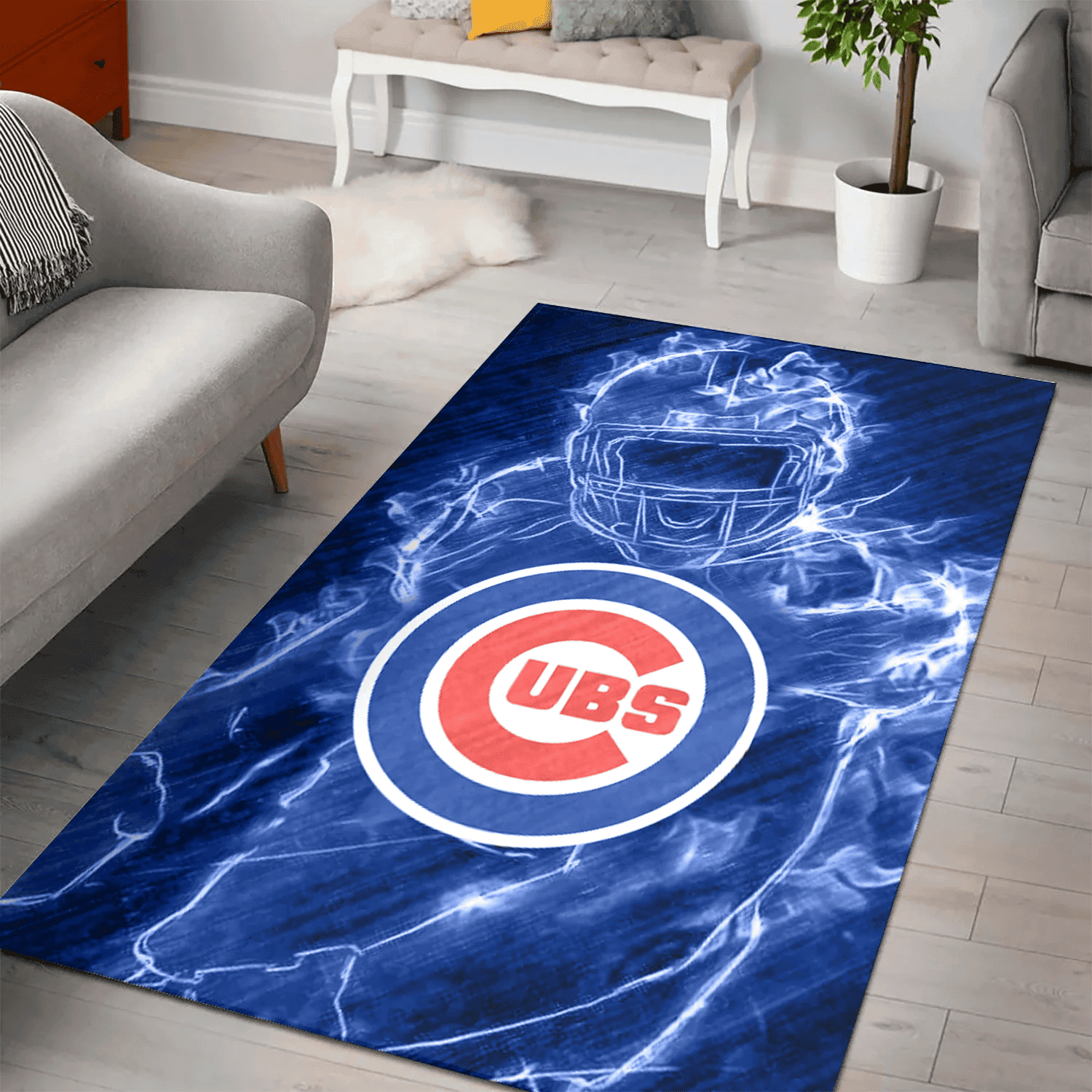 Chicago Cubs Legend 3D Full Print Rectangle Area Rug – Full Print Carpet For Living Room & Bedroom Home Decor