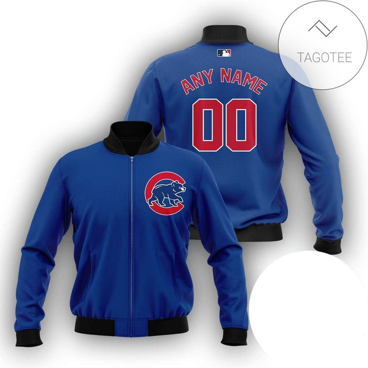Chicago Cubs Personalized Name Number Blue Packer Lover Bomber Jacket | MLB Team Jacket for Men & Women | Baseball Fan Gift