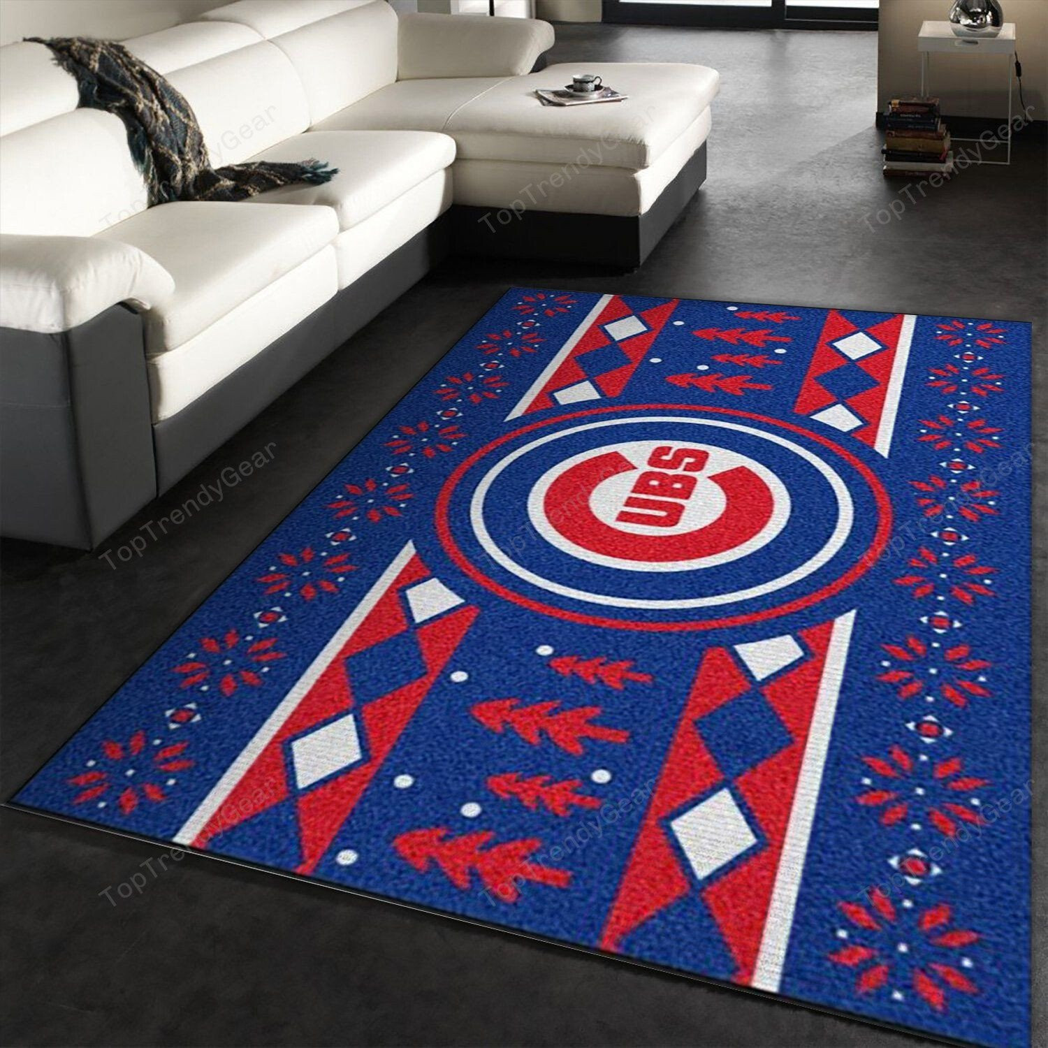 Chicago Cubs Rectangle Area Rug – Full Print Carpet For Living Room & Bedroom Home Decor