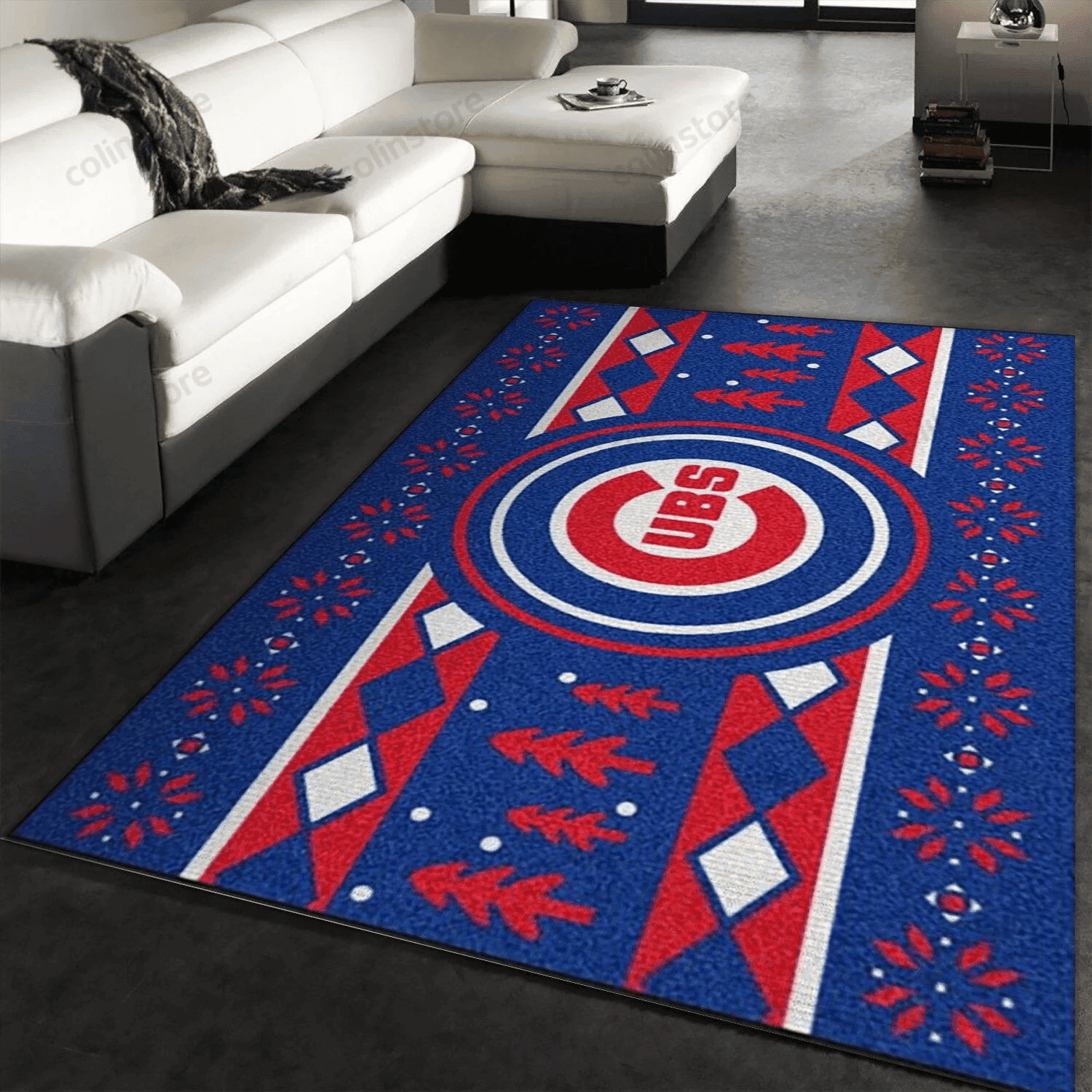 Chicago Cubs Rectangle Area Rug – Full Print Carpet For Living Room & Bedroom Home Decor