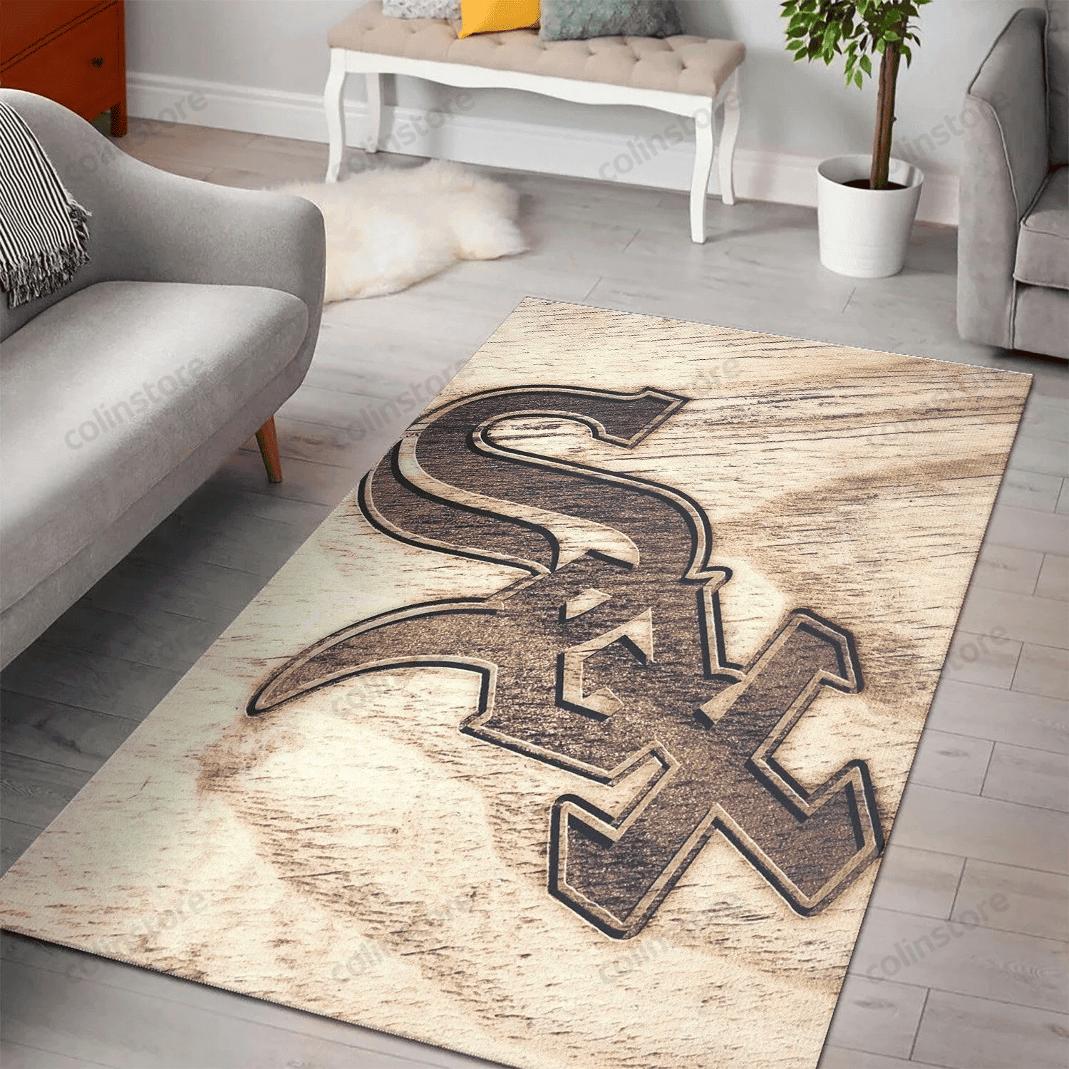 Chicago White Sox 3D Rectangle Area Rug – Full Print Carpet For Living Room & Bedroom Home Decor