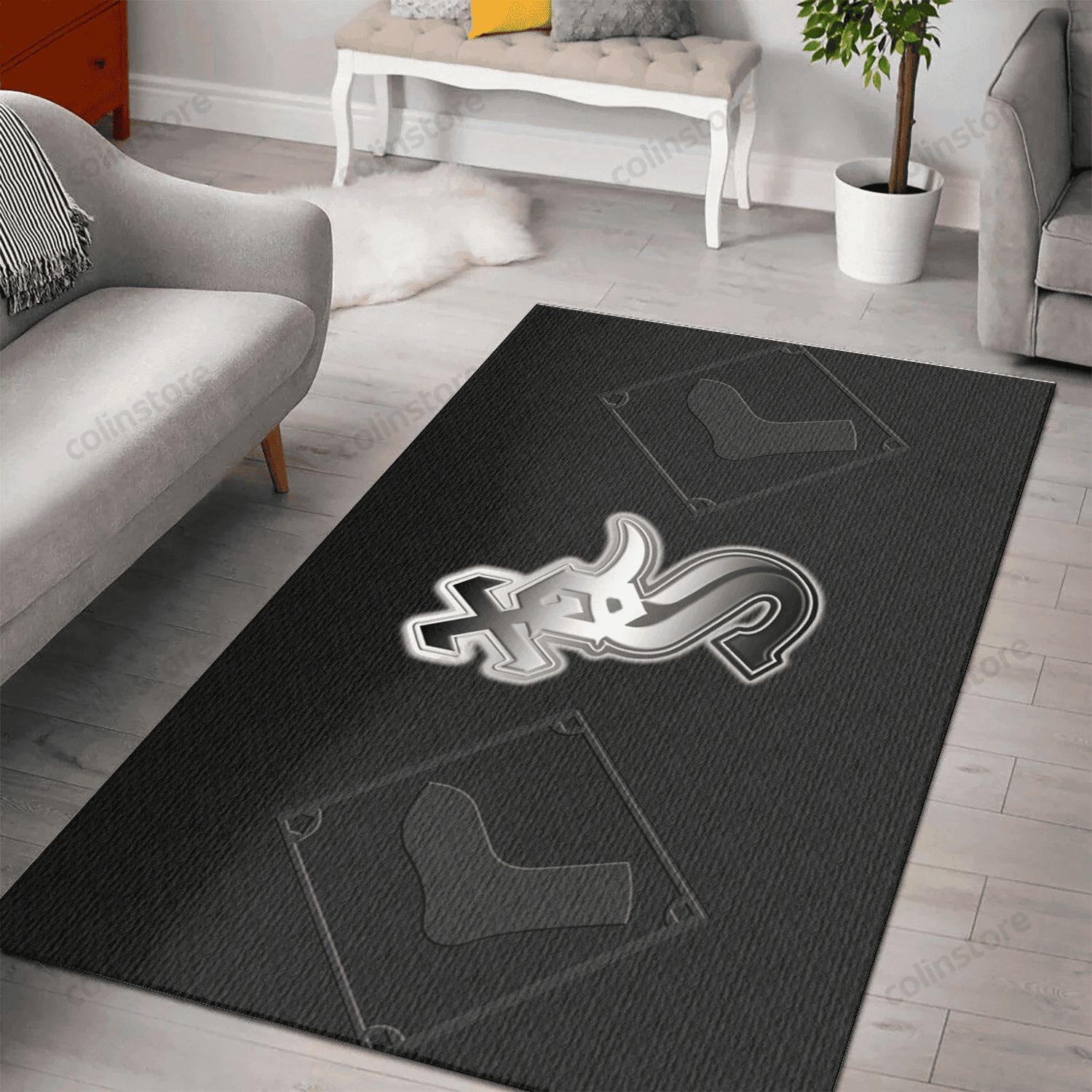 Chicago White Sox 3D Rectangle Area Rug – Full Print Carpet For Living Room & Bedroom Home Decor