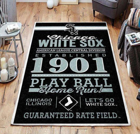 Chicago White Sox 3D Rectangle Area Rug – Full Print Carpet For Living Room & Bedroom Home Decor