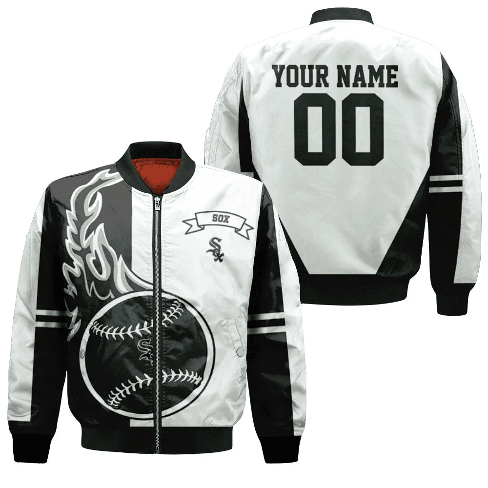 Chicago White Sox Personalized Name Number Bomber Jacket | MLB Team Jacket for Men & Women | Baseball Fan Gift
