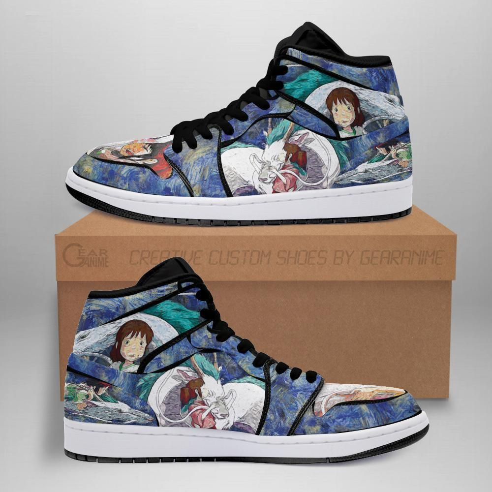 Chihiro Haku Dragon Starry Night Style Spirited Away Shoes Sport Air Jd Sneakers