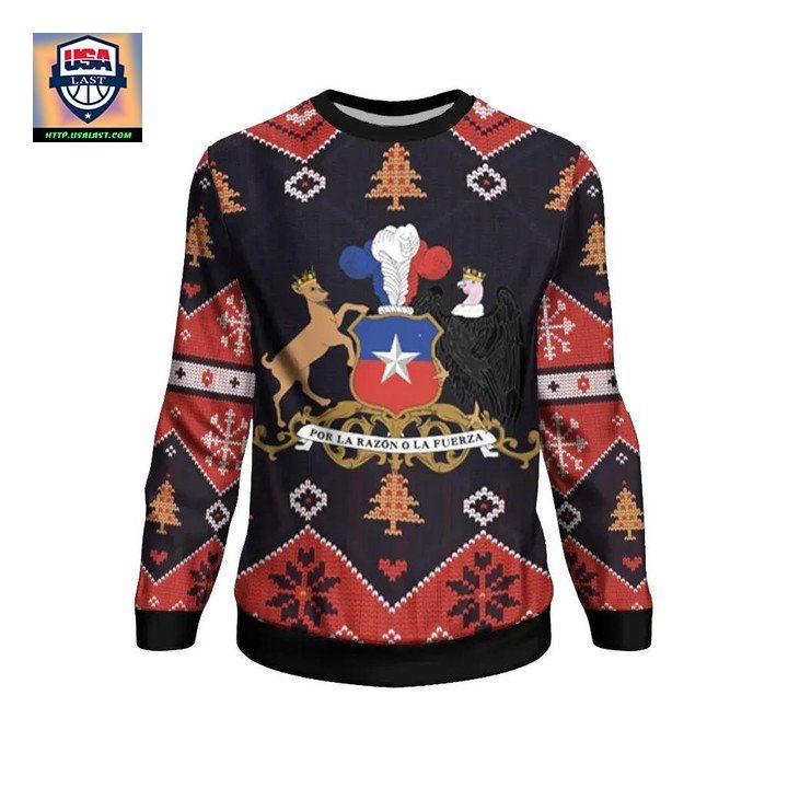 Chile Christmas Sweater Santa Claus Ho Ho Ho Bn1810