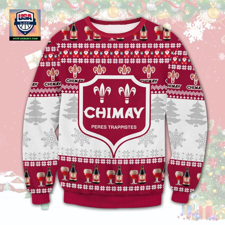 Chimay Peres Trappistes Beer Ugly Christmas Sweater