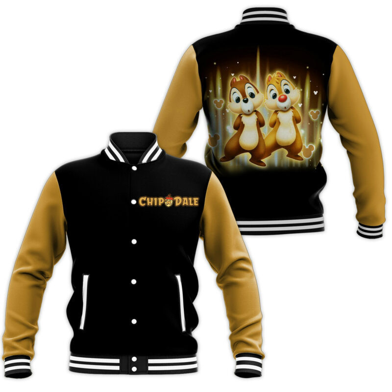 Chip and Dale Fashion Baseball Jacket for Men & Women | Cartoon Fan Gift