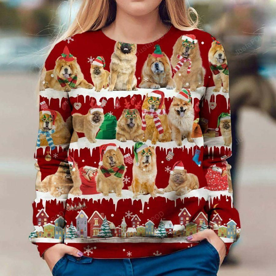 Chow Chow Dog Ugly Christmas Sweater, Perfect Holiday Gift