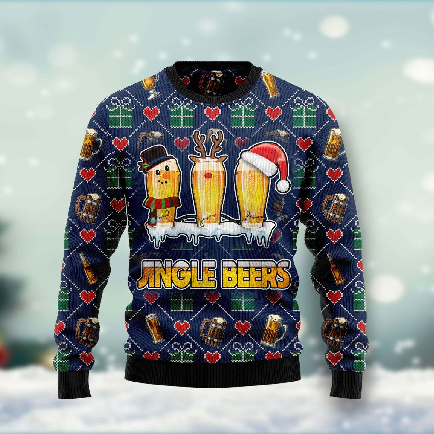 Christmas Beer Reindeer Ugly Christmas Sweater, Perfect Holiday Gift