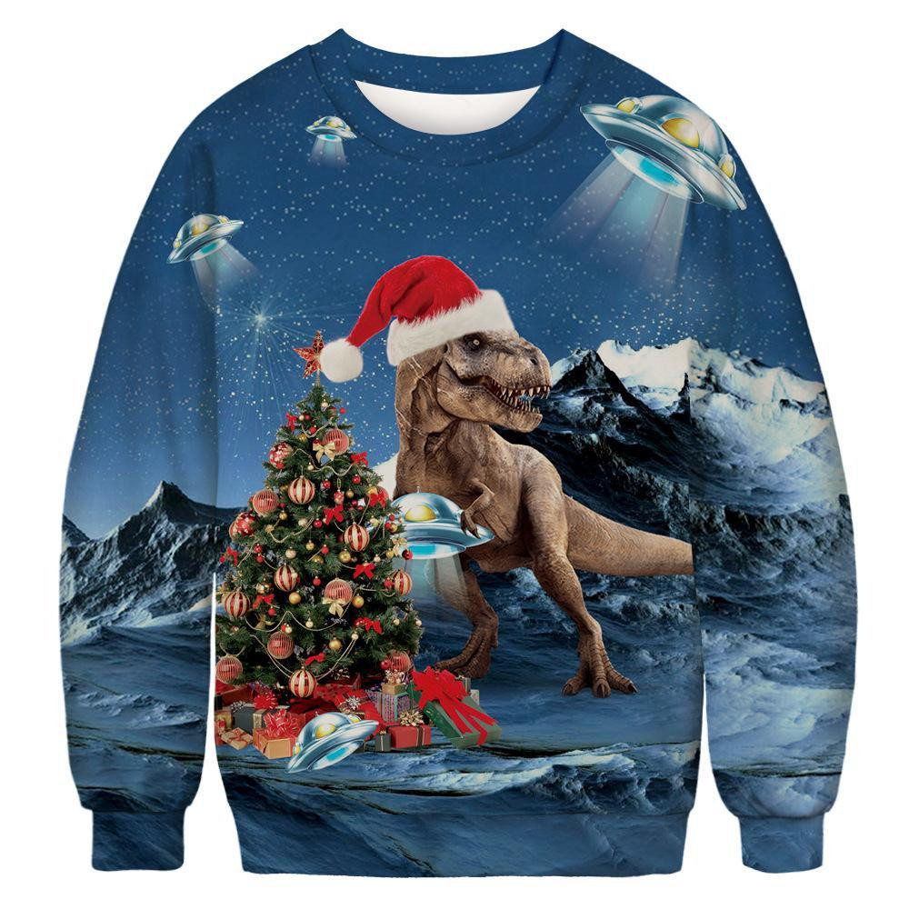 Christmas Dinosaur Ugly Christmas Sweater, Perfect Holiday Gift