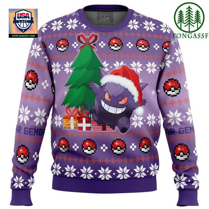 Christmas Gengar Pokemon Ugly Christmas Sweater