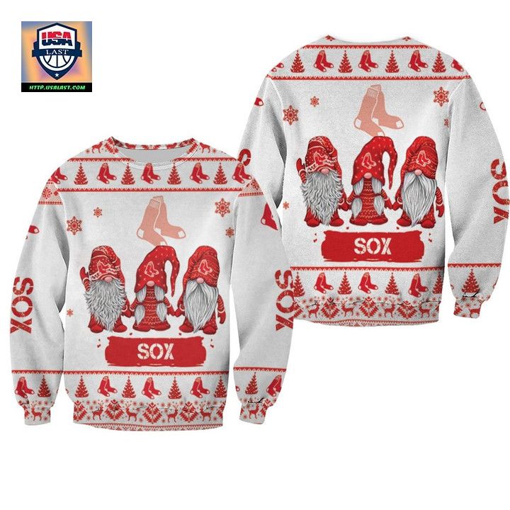 Christmas Gnomes Boston Red Soxugly Sweater Christmas 3D Sweater