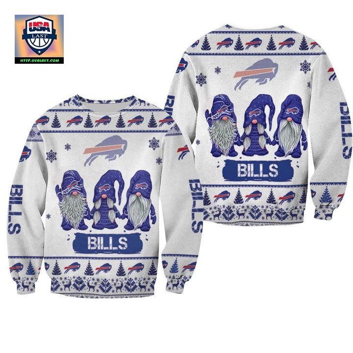 Christmas Gnomes Buffalo Bills Ugly Sweater Christmas 3D Sweater