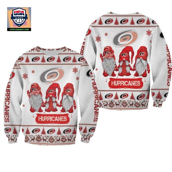 Christmas Gnomes Carolina Hurricanes Ugly Sweater Christmas 3D Sweater