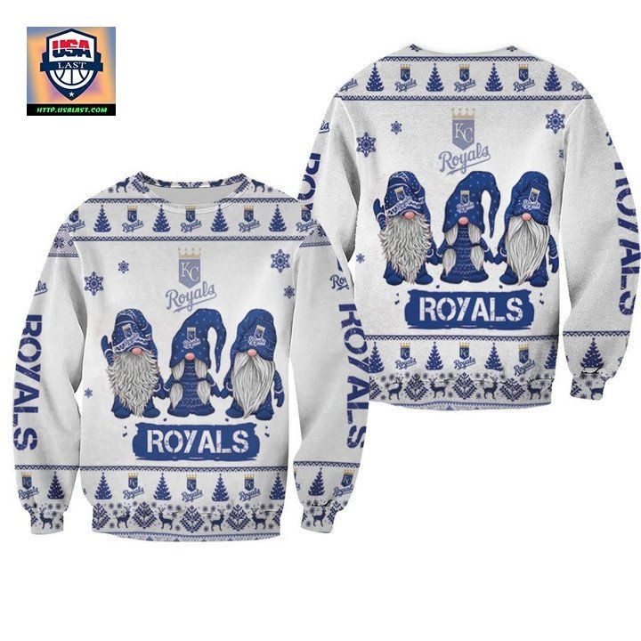 Christmas Gnomes Kansas City Royals Ugly Sweater Christmas 3D Sweater