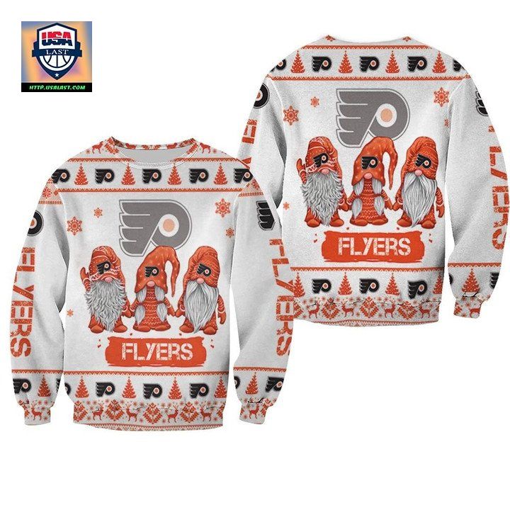 Christmas Gnomes Philadelphia Flyers Ugly Sweater Christmas 3D Sweater