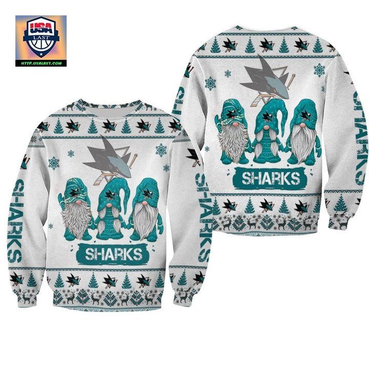 Christmas Gnomes San Jose Sharks Ugly Sweater Christmas 3D Sweater