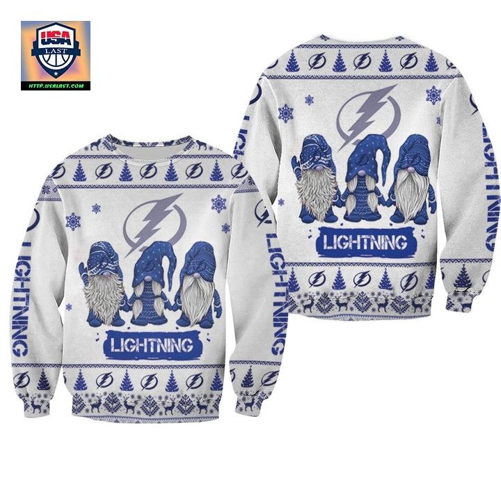 Christmas Gnomes Tampa Bay Lightning Ugly Sweater Christmas 3D Sweater