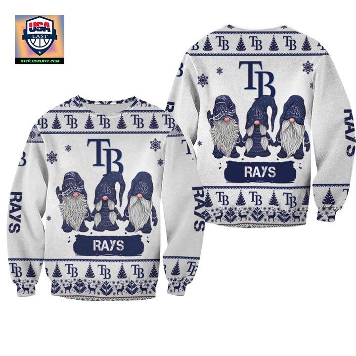 Christmas Gnomes Tampa Bay Rays Ugly Sweater Christmas 3D Sweater