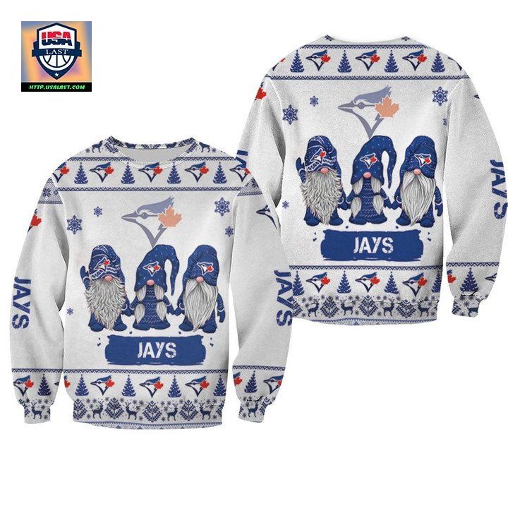Christmas Gnomes Toronto Blue Jays Ugly Sweater Christmas 3D Sweater
