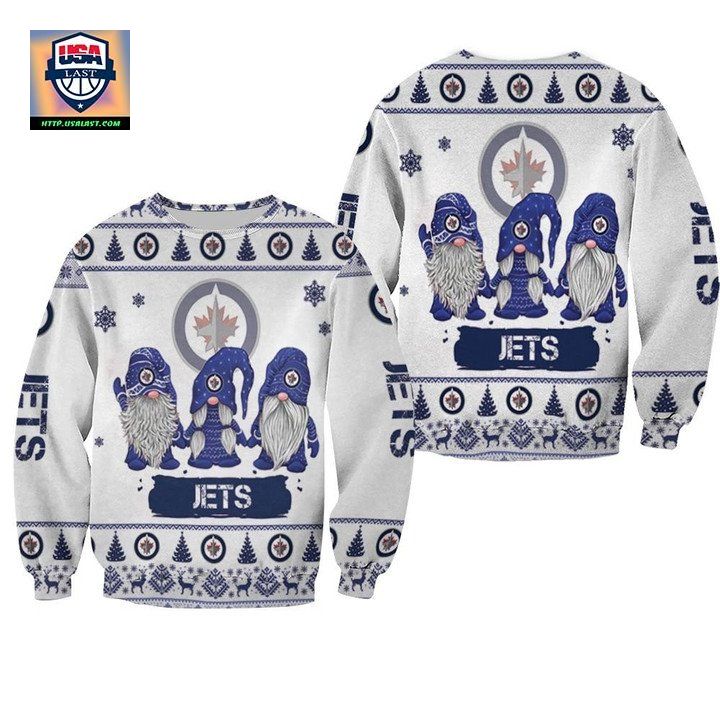 Christmas Gnomes Winnipeg Jets Ugly Sweater Christmas 3D Sweater
