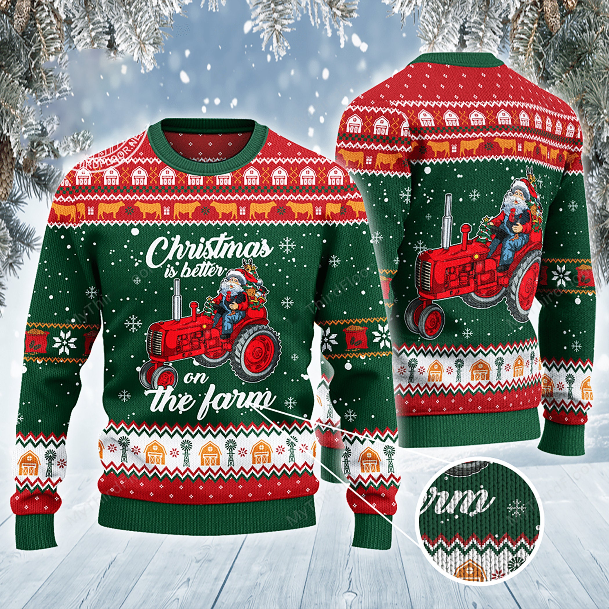 Christmas Is Better On The Farm Ugly Christmas Sweater