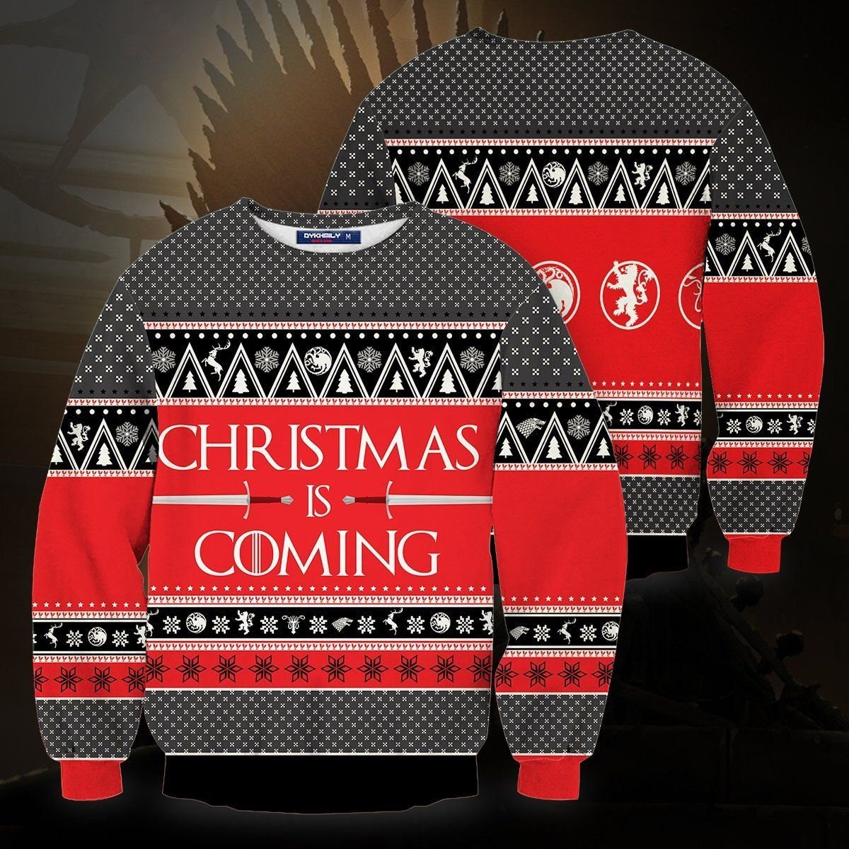 Christmas is Coming Knitted Sweater Ugly Christmas Sweater