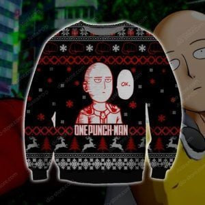 Christmas One Punch Man Ugly Christmas Sweater, Perfect Holiday Gift