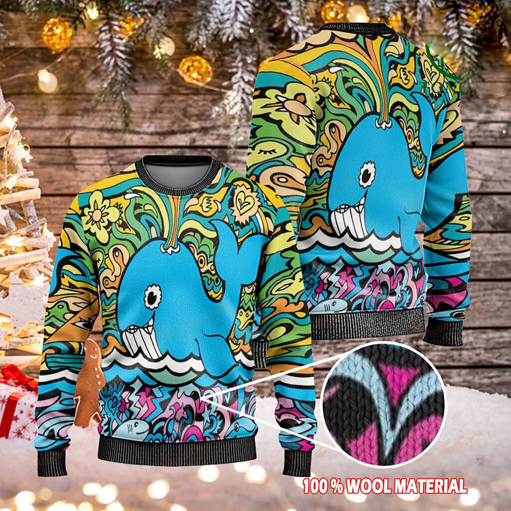 Christmas Whale Ugly Christmas Sweater