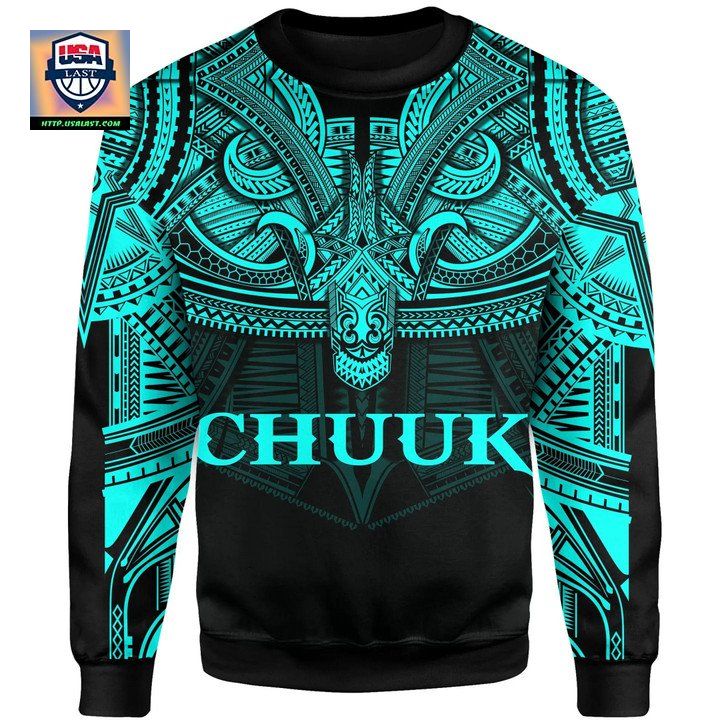 Chuuk Blue Sweater Polynesian