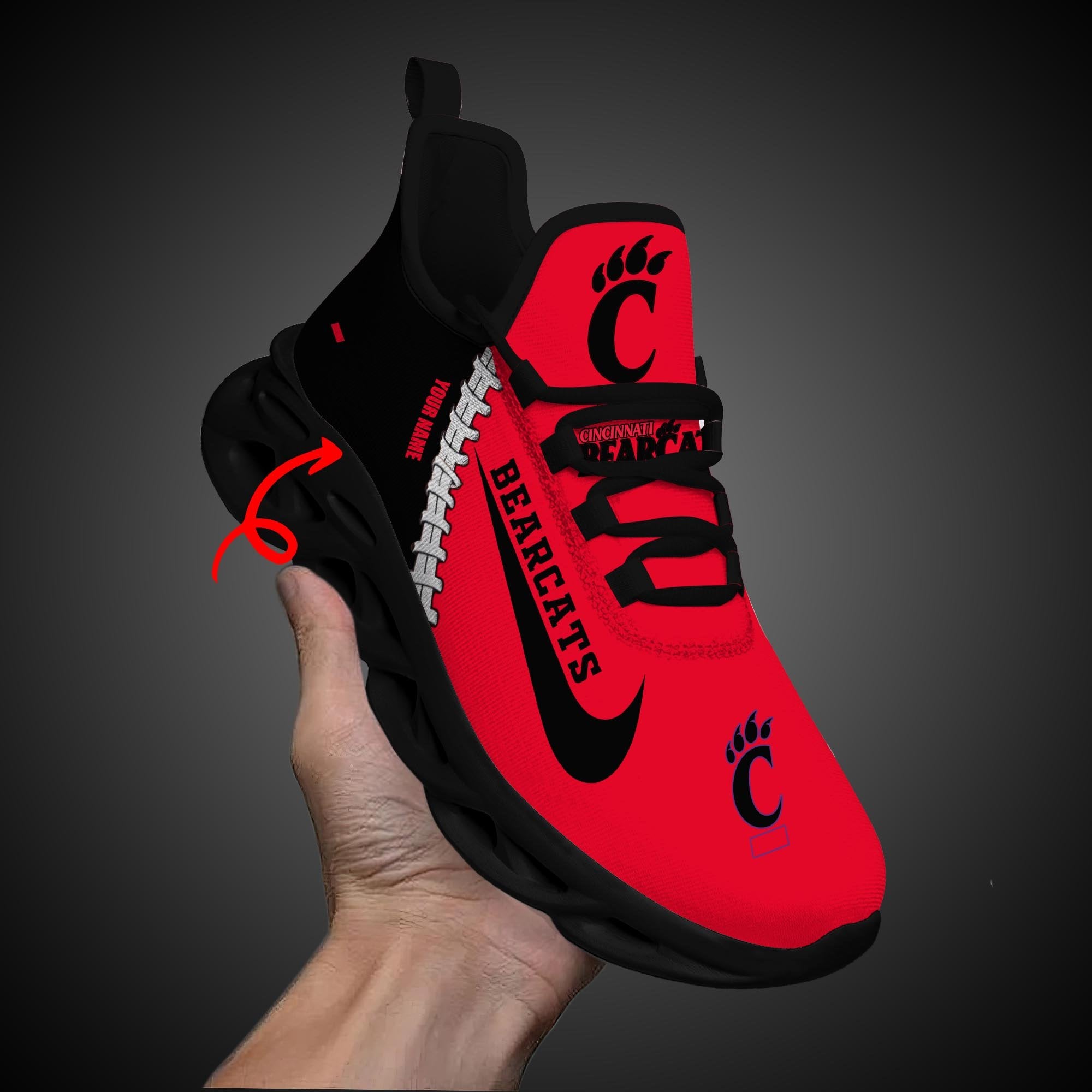 Cincinnati Bearcats Max Soul Shoes Sneakers for Men And Women – Casual Shoes, Streetwear Shoes - Image 7