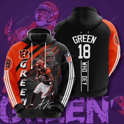 Cincinnati Bengals A.J. Green 3D All Over Print Hoodie & Zip Hoodie